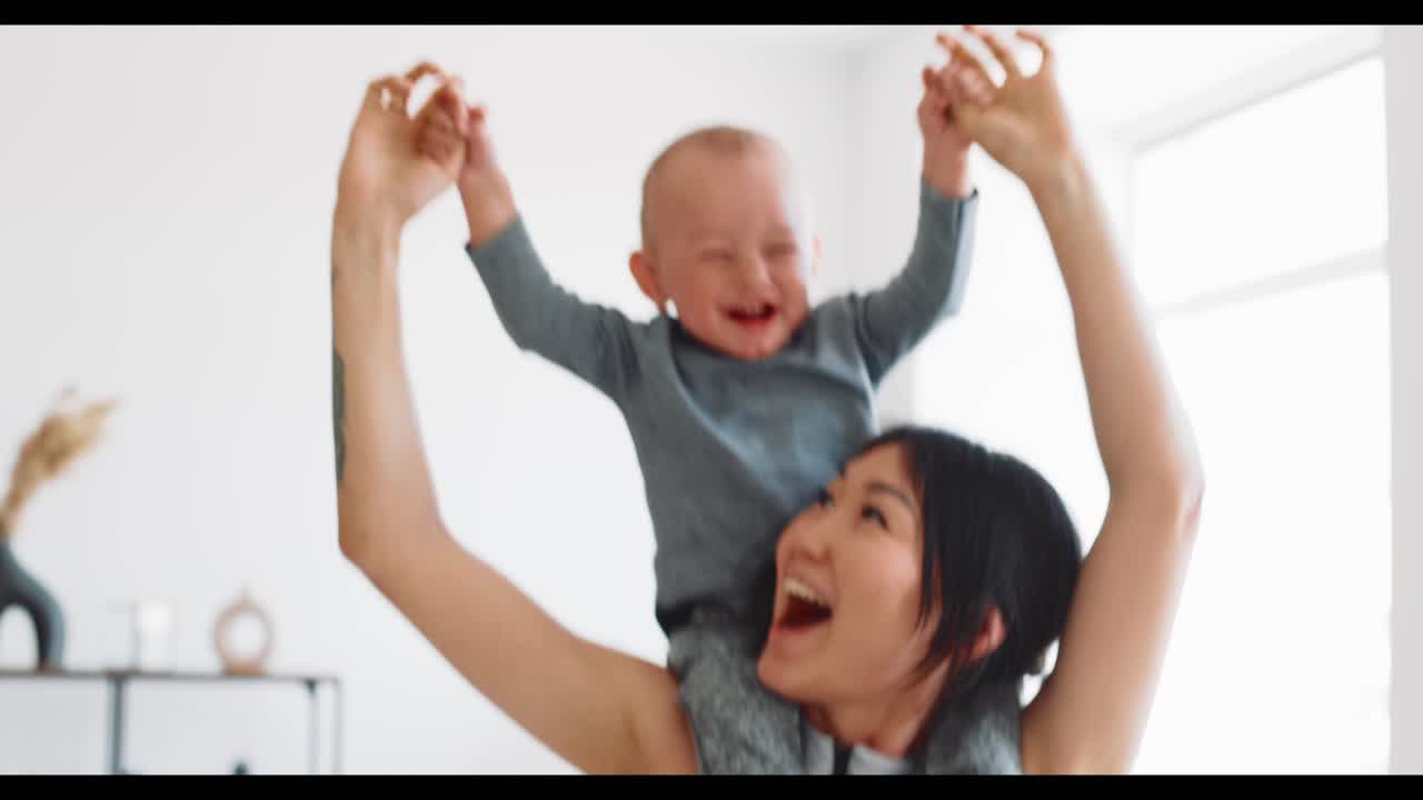 행복 한 어머니 와 자녀