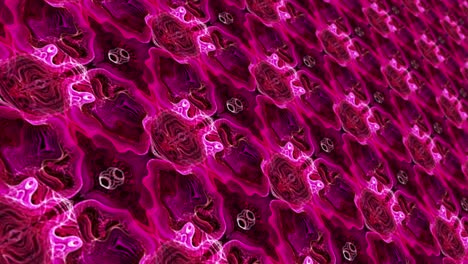 3d perspectiva patrón sin costuras rosa púrpura rojo gradiente onda de malla de alambre. fondo futurista abstracto con movimiento hipnótico de onda para la tecnología concepto de introducción de ciencia ficción. 4k bucle 3d listo.