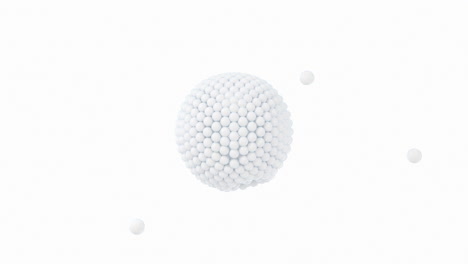 creative balls absorb other balls with white background, 3d rendering.