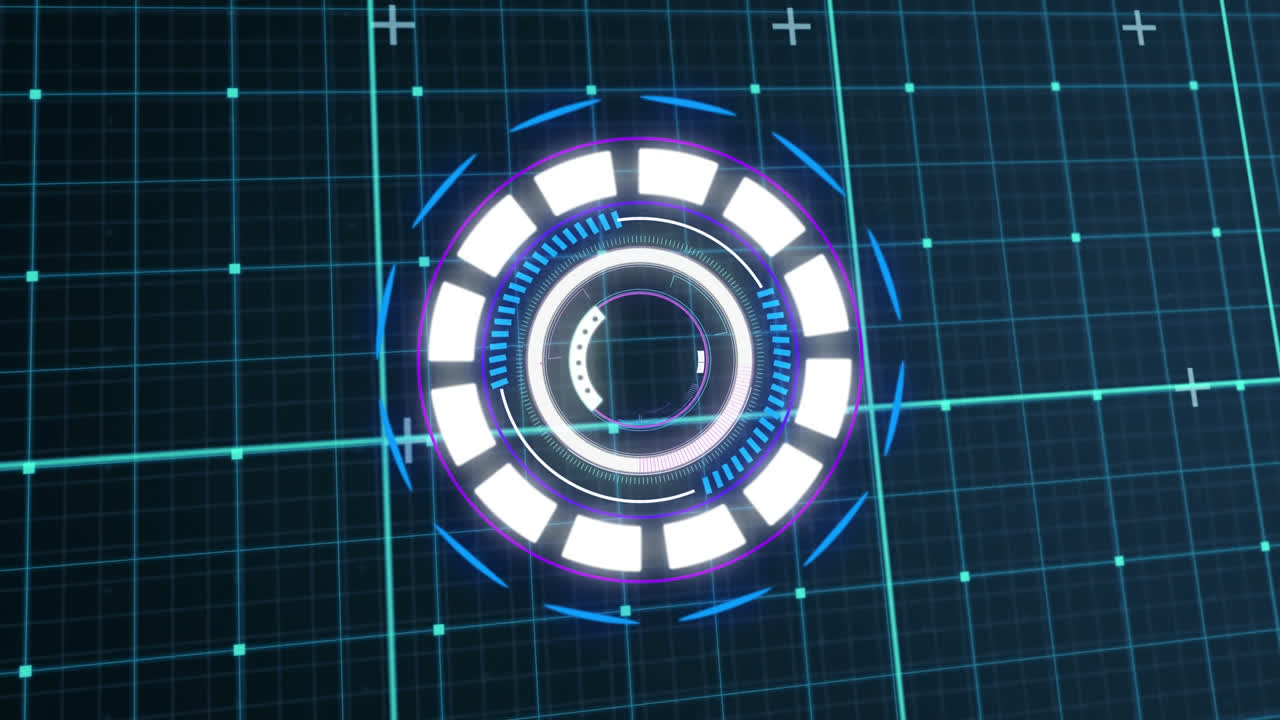 animación del escaneo del alcance sobre la cuadrícula