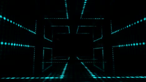 4k luces de neón azules brillantes para el escenario - video de stock en bucle