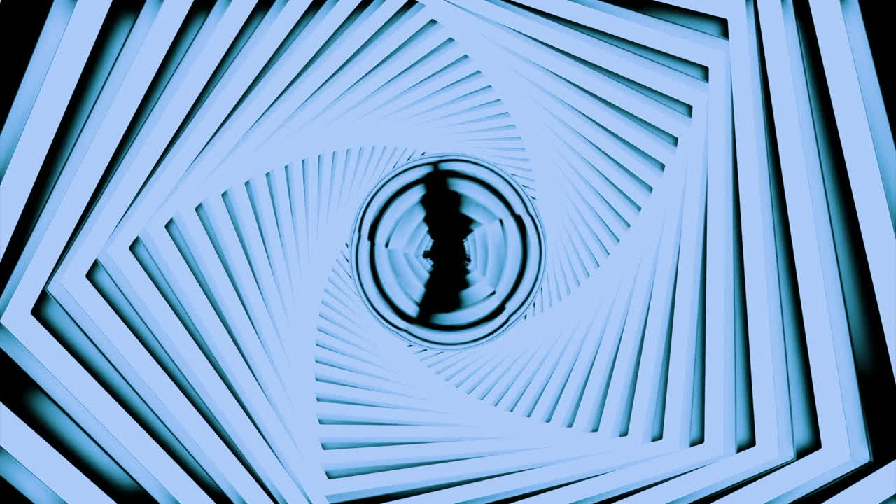 Abstract Blue Spiral Geometric Pattern