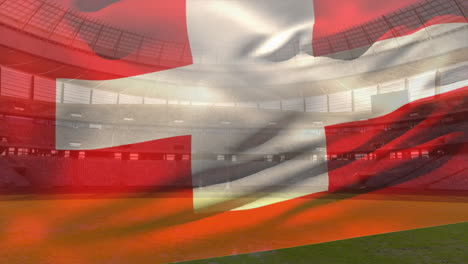 Animation-of-waving-flag-of-switzerland-over-stadium