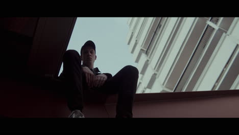 urban portrait of a young man