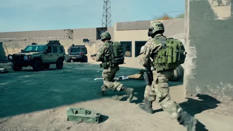 military personnel in tactical operation