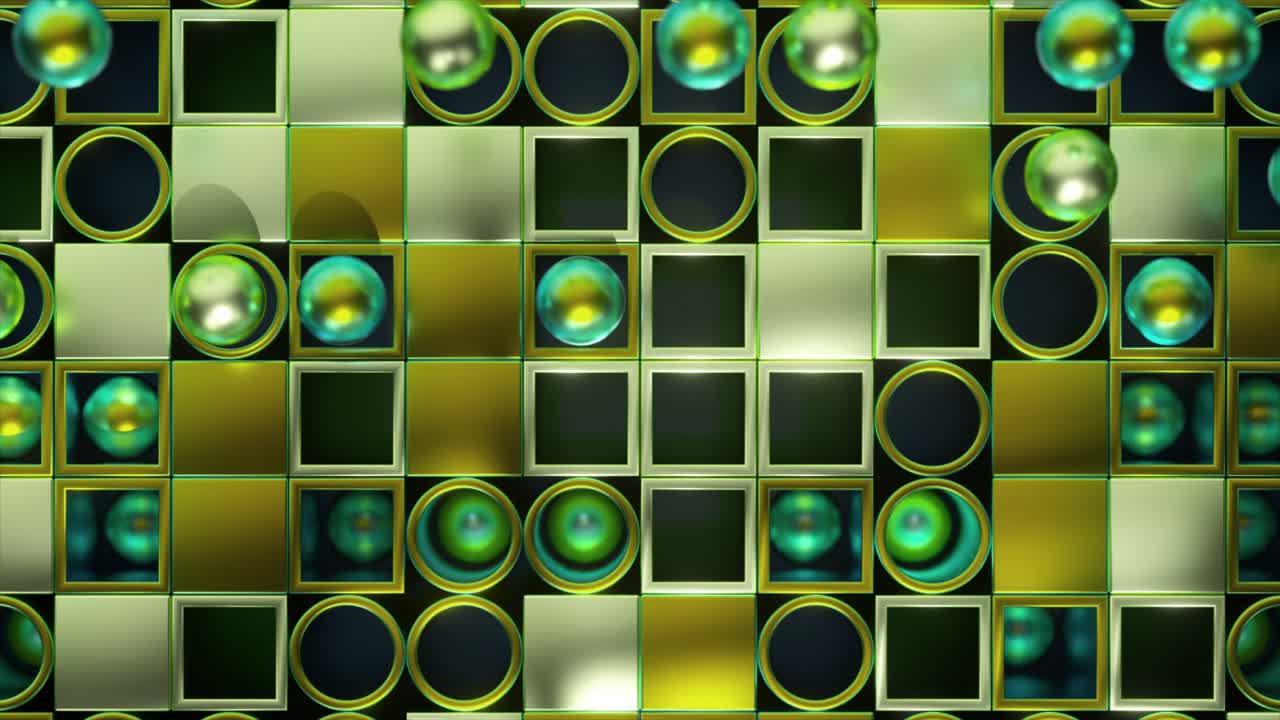 абстрактный геометрический рисунок с сферами