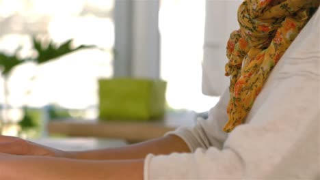 pretty girl using laptop