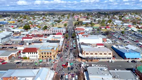 crowds gather on main street for lively community festival
