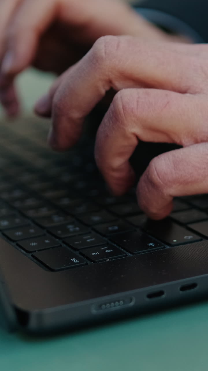 Businessman Working Remotely on Laptop