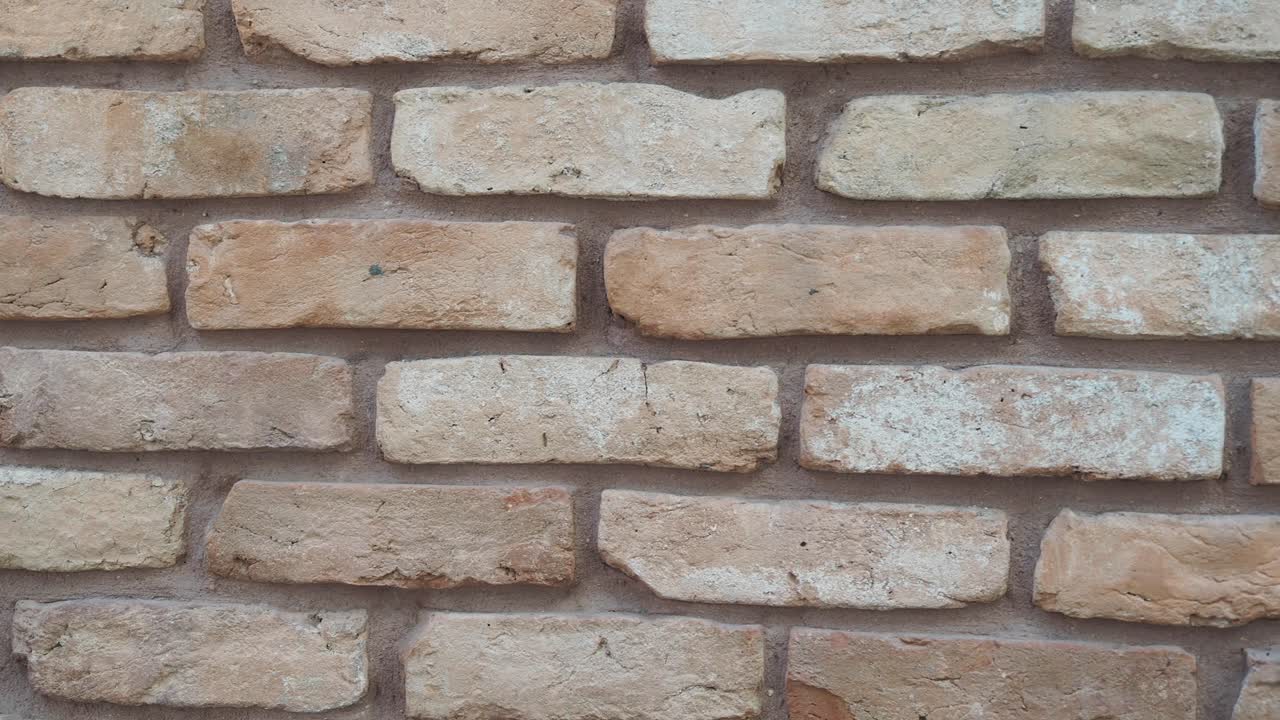 베이지 벽돌 벽 텍스처