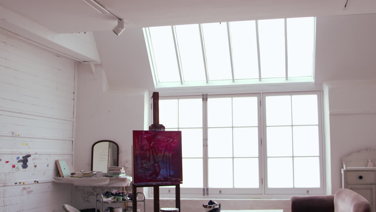Empty Artist's Studio With Bright Natural Light Shot On R3D