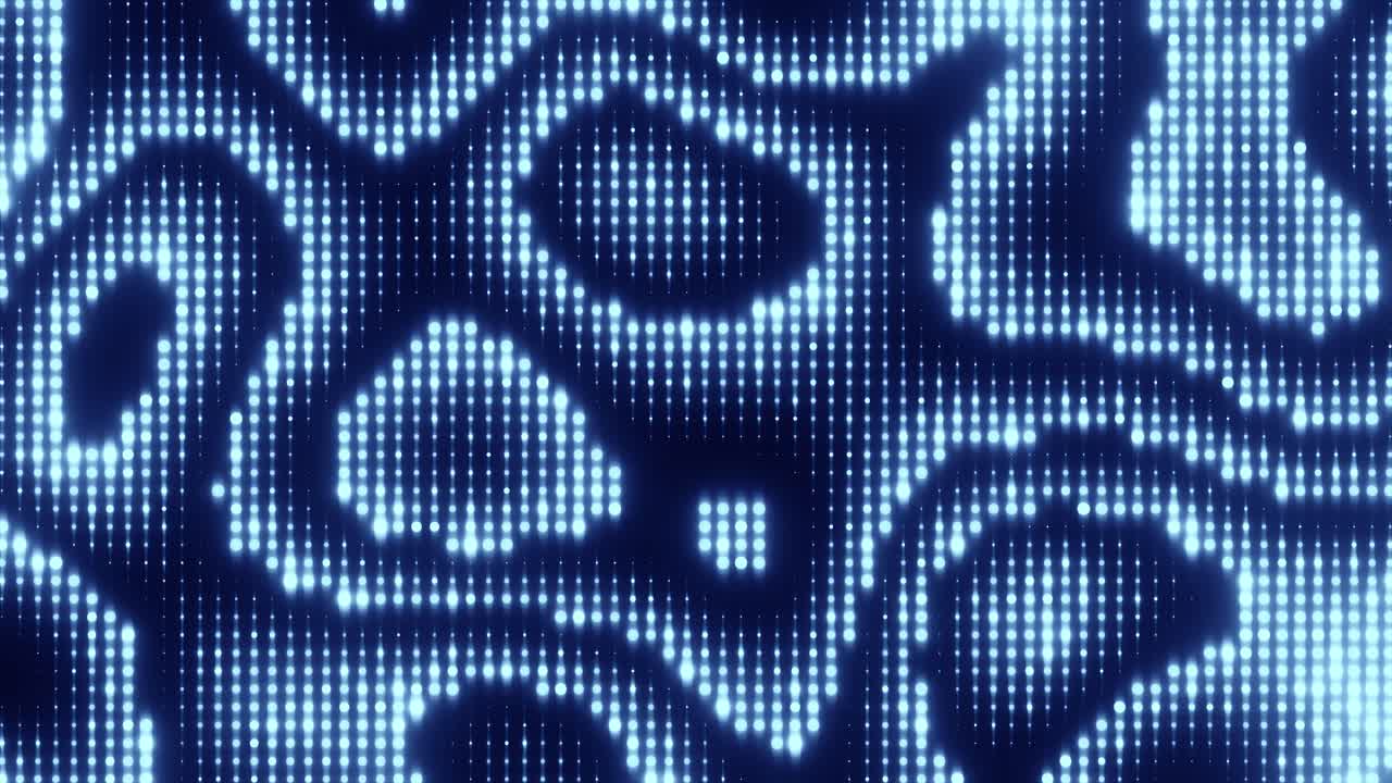 Abstract Digital Pattern of Glowing Blue Dots