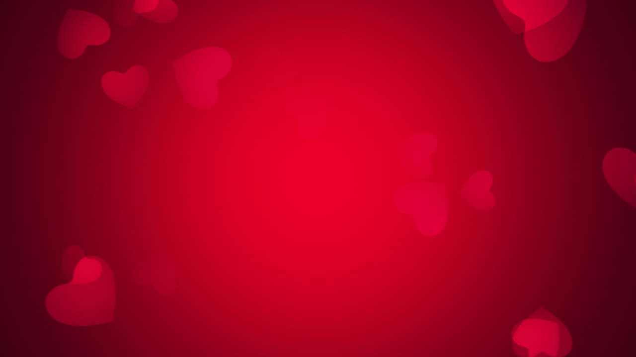 día de san valentín fondo brillante animación corazón romántico 45