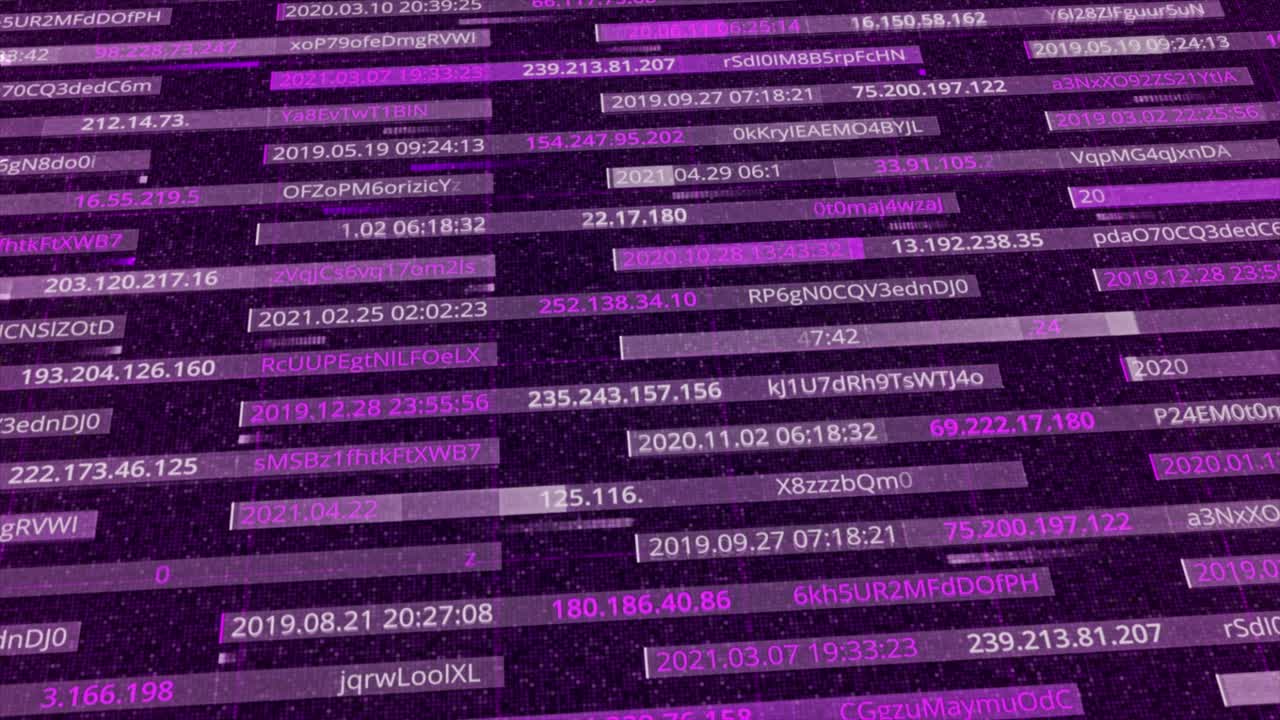 arte digital abstracto con códigos y números