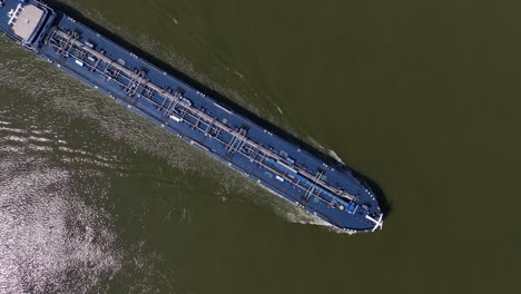 blue barge river journey: aerial view from wekendam to antwerpen