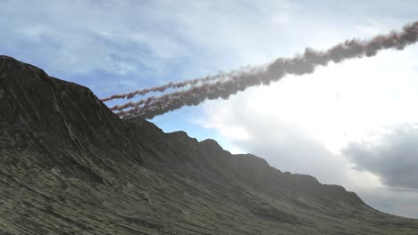 asteroid impact on mountains