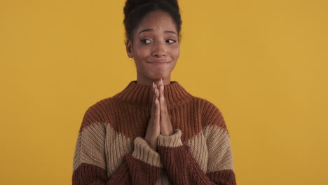 Young-woman-asking-and-praying