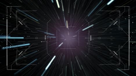 hud display on hyperspace scanning and analyzing data with a square target