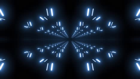 túnel de luz de neón