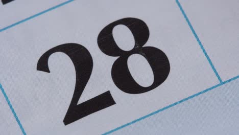 marking the date in the calendar with a red marker