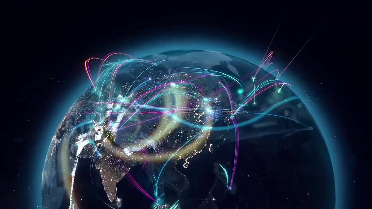 Worldwide Network Connections on a Digital Earth Globe