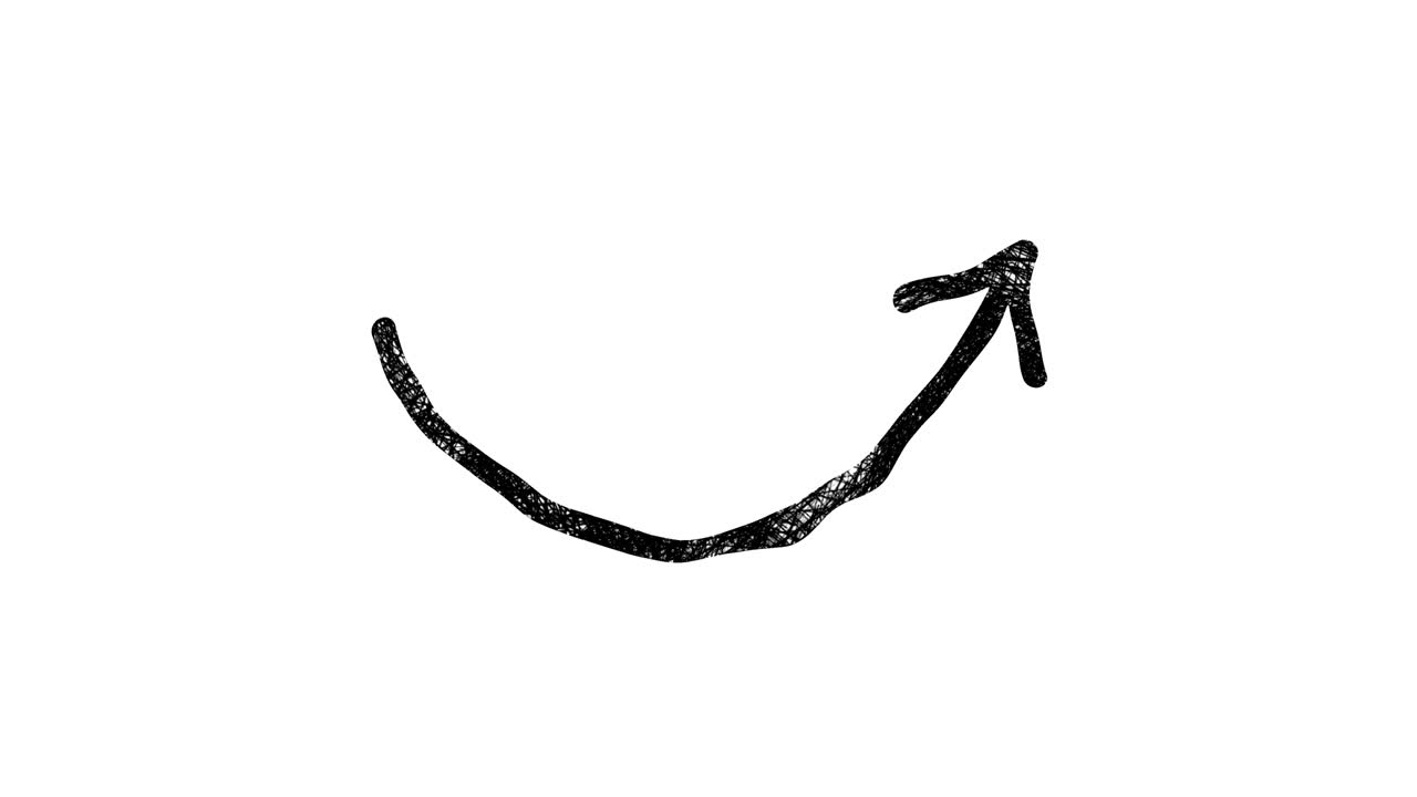 오벌을 가리키는 화살표를 손으로 그리십시오. 위로 화살표 화이트보드 애니메이션 4k 모션 그래픽