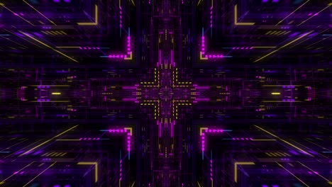 un bucle sin fisuras de fondo tecnológico futurista abstracto, circuitos flotantes, gráficos, elementos de dígitos.