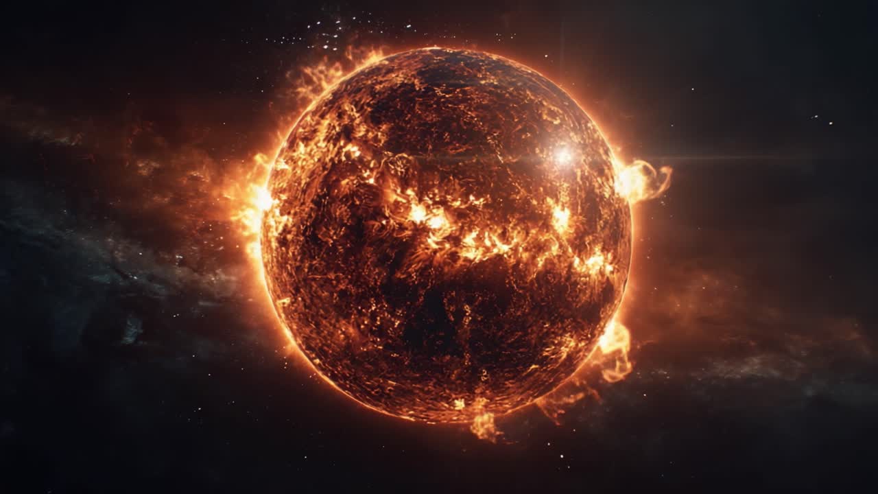 A Breathtaking Journey Through the Transformation of a Celestial Sun: From a Fiery Aura to a Brilliant Glow in the Cosmos