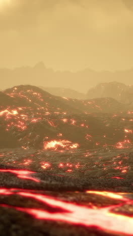 lava-covered alien landscape