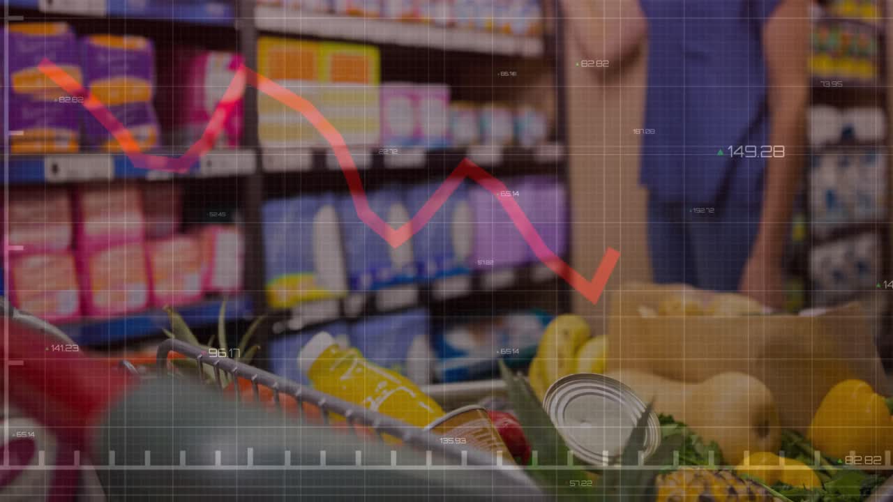 쇼핑 카트를 통해 금융 데이터 처리의 애니메이션