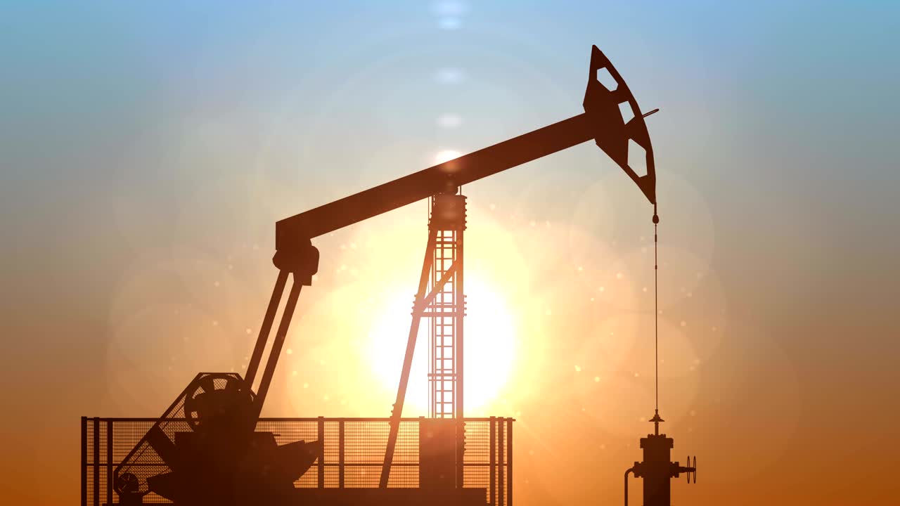 conector de la bomba de aceite contra el amanecer, bucle