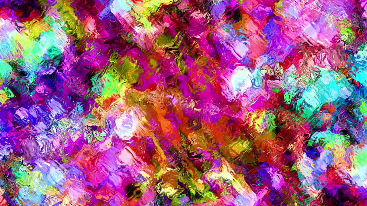 animación abstractamente colorida con un fondo líquido multicolor.