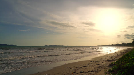 beautiful sunset with sea beach