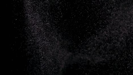 powder isolated on black background