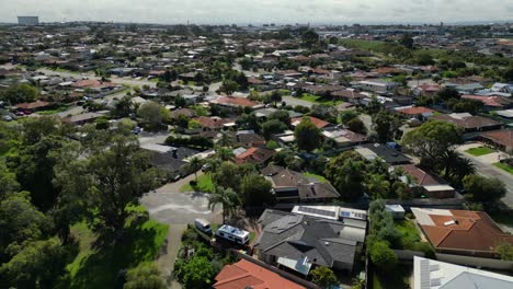 estado real de australia occidental - vista aérea del suburbio de lake coogee en perth - australia occidental
