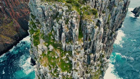 cape hauy drone vista panorámica de círculo amplio en tasmania, australia