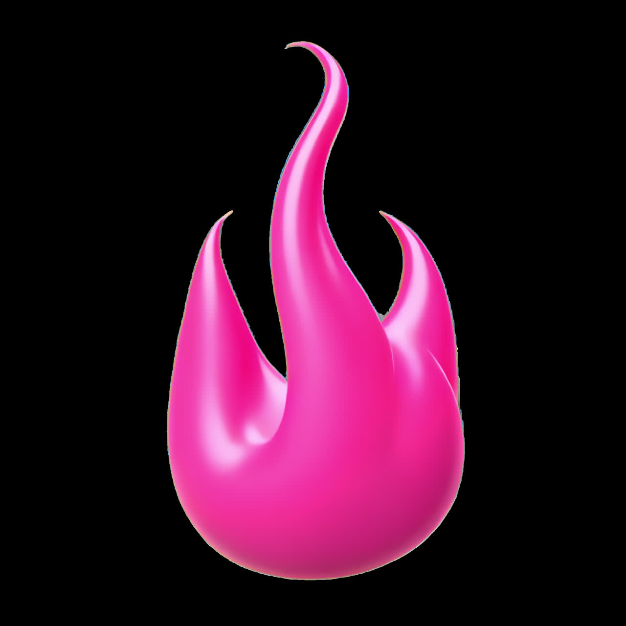 Animação vibrante de design de chama rosa, recurso isolado, vídeo transparente em 4K, canal alfa, ProRes 4444