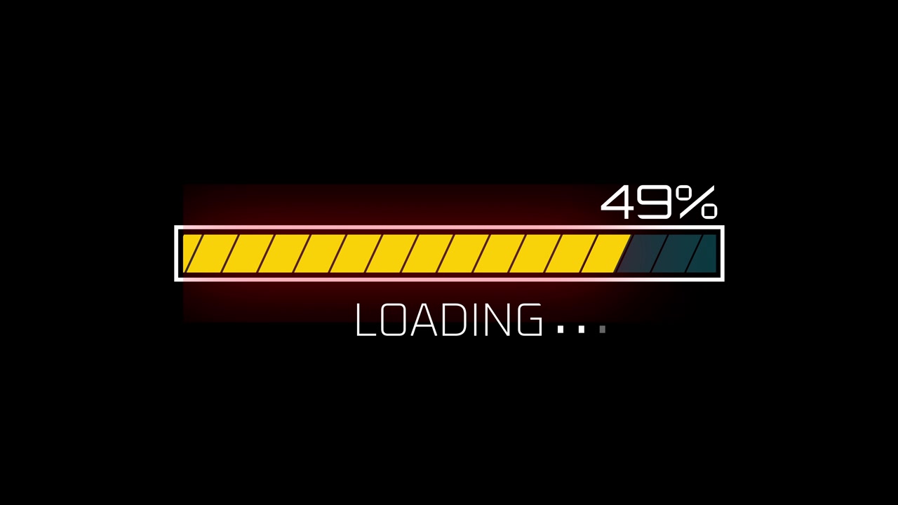 Animated Digital Loading Progress Bar with Percentage