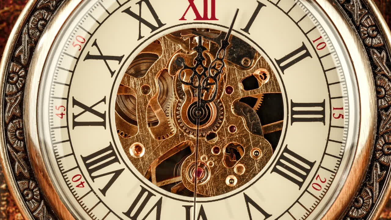 Close up on vintage clock