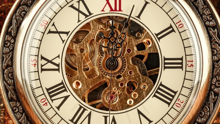 Close up on vintage clock