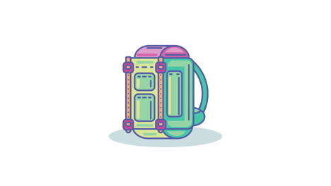 colorful backpack illustration