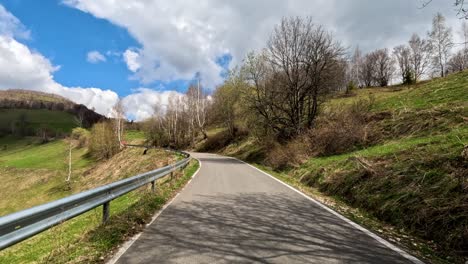 walking on generalului road in apuseni mountains