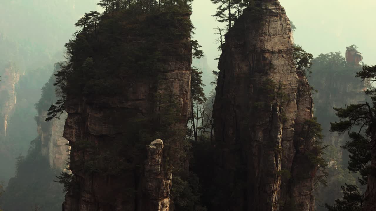 Zhangjiajie National Forest Park with Towering Sandstone Pillars