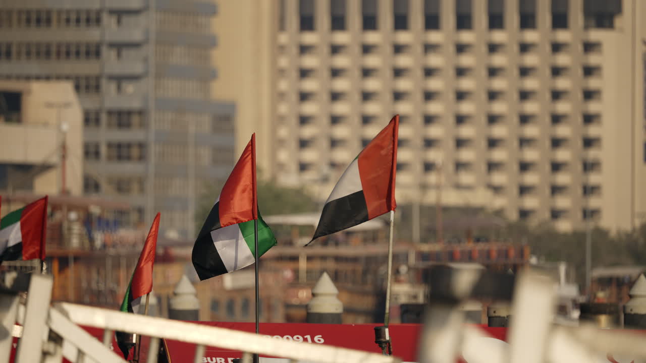 UAE Flag Display at a Waterfront Event