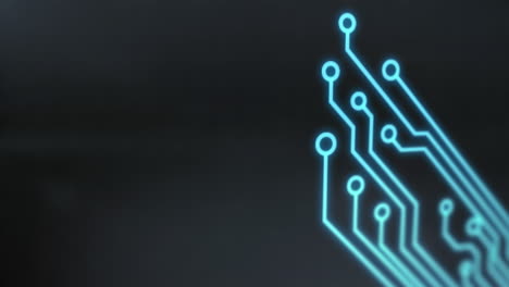 Animation of neon network of connections on black background