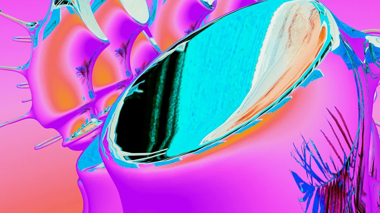 Minimal 3d art. Animated stylish hipster objects in geometric design space. Trendy color combination. Loop motion, 4k video.