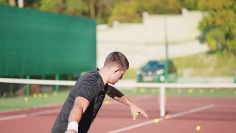 man playing tennis