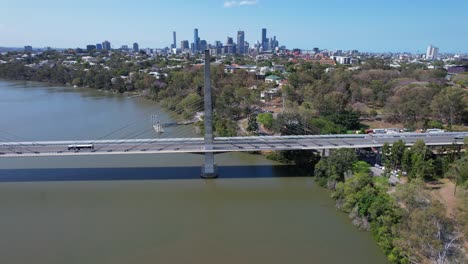 eleanor schonell bridge across brisbane river in queensland, australia