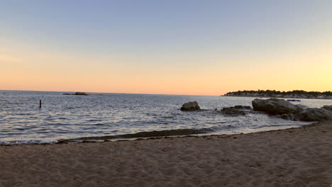 time lapse of a beach in a new england town