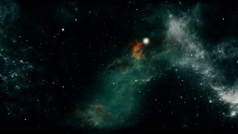 las nubes de nebulosa en movimiento, repletas de estrellas en el universo